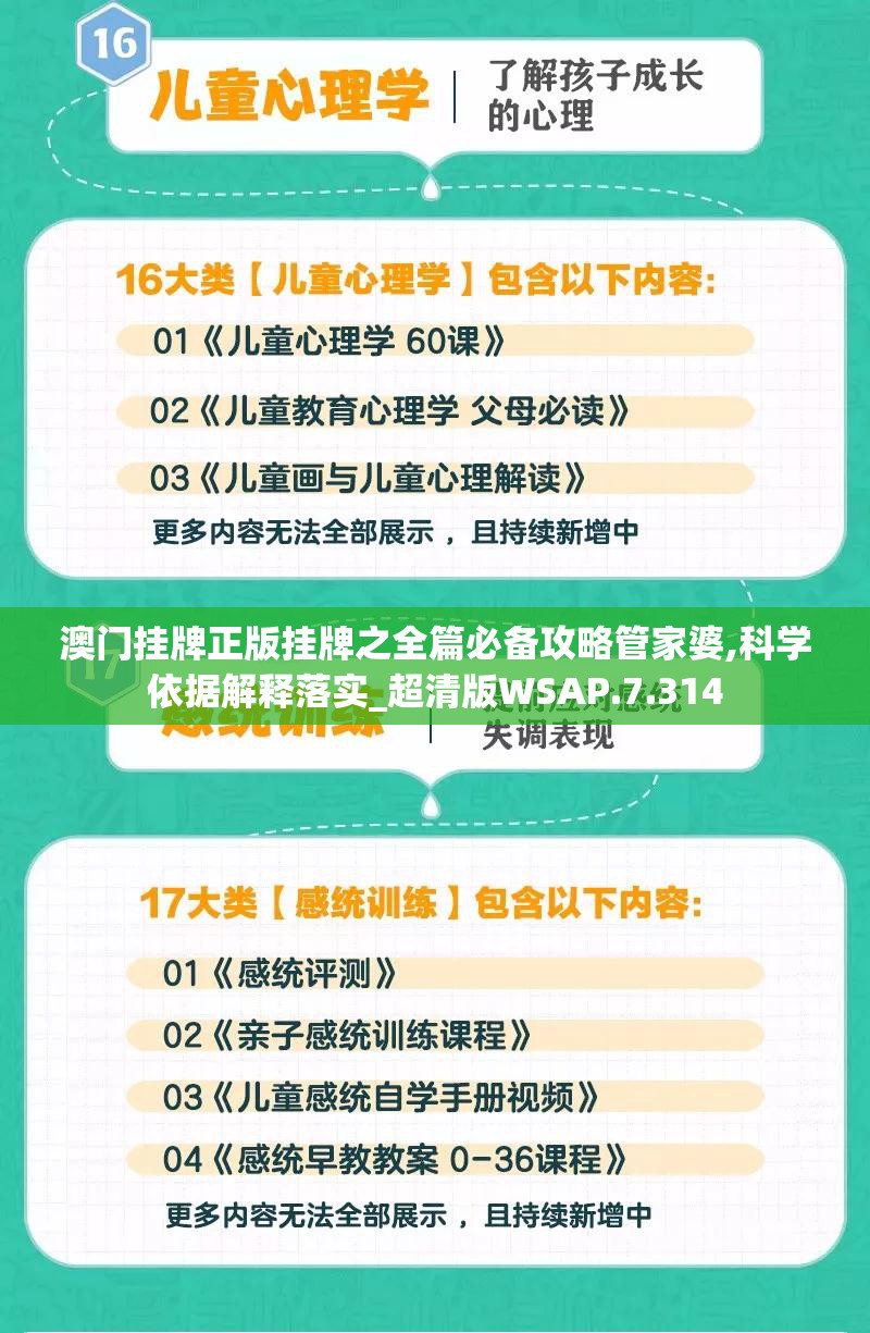 澳门挂牌正版挂牌之全篇必备攻略管家婆,科学依据解释落实_超清版WSAP.7.314