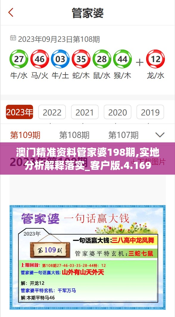 澳门精准资料管家婆198期,实地分析解释落实_客户版.4.169