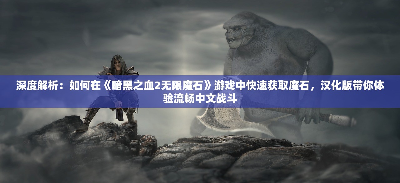 深度解析：如何在《暗黑之血2无限魔石》游戏中快速获取魔石，汉化版带你体验流畅中文战斗