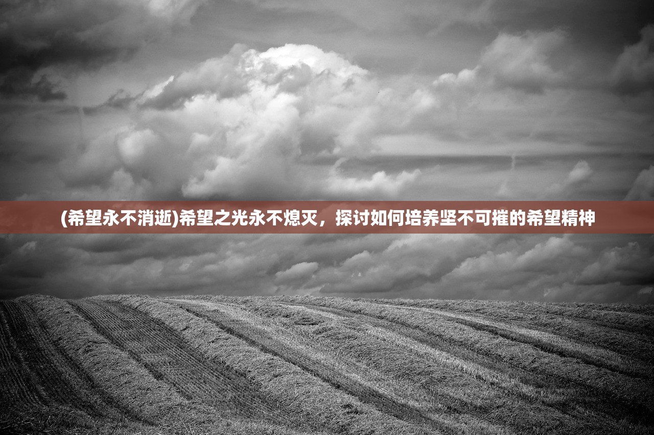 (希望永不消逝)希望之光永不熄灭，探讨如何培养坚不可摧的希望精神