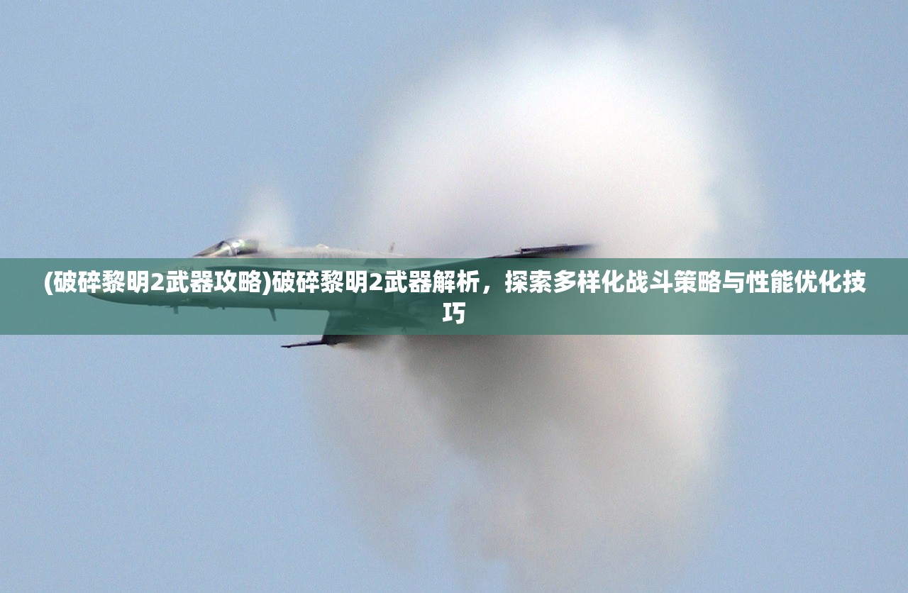 (破碎黎明2武器攻略)破碎黎明2武器解析，探索多样化战斗策略与性能优化技巧