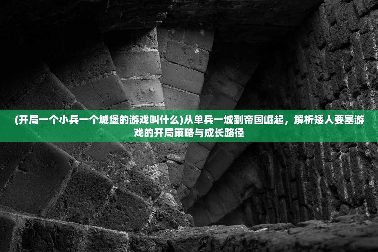 (开局一个小兵一个城堡的游戏叫什么)从单兵一城到帝国崛起，解析矮人要塞游戏的开局策略与成长路径