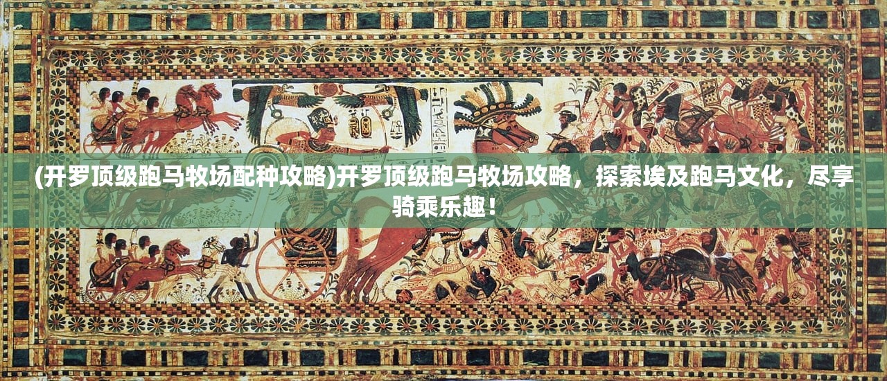 (开罗顶级跑马牧场配种攻略)开罗顶级跑马牧场攻略，探索埃及跑马文化，尽享骑乘乐趣！